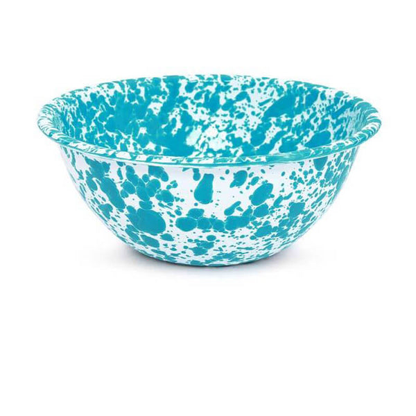 Enamel Bowl, 2-Quart, Splatterware